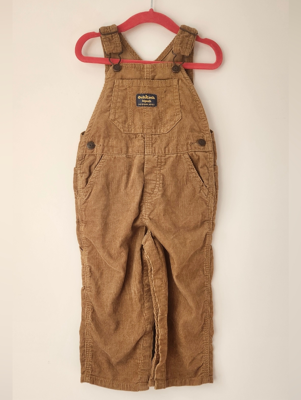 Oshkosh B'gosh Corduroy Tan Overalls 18 months